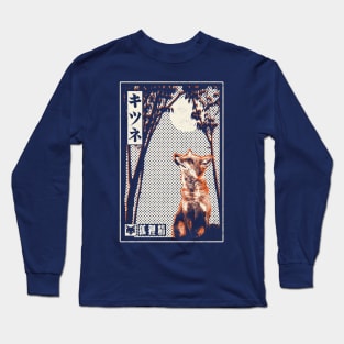 Kitsune Spirit Fox Animal Long Sleeve T-Shirt